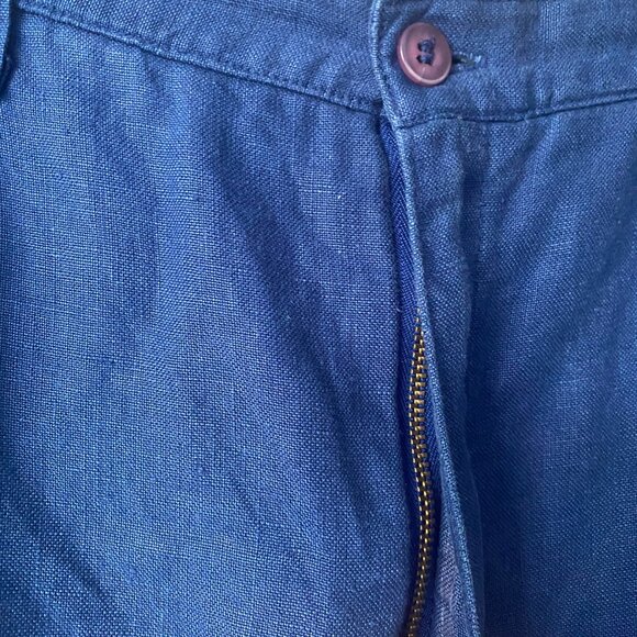 JACOB Vintage 100% Linen Blue Maxi Skirt Size 8 - Picture 2 of 7